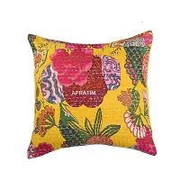 Apratim Cotton Set of 5 Pcs Kantha Cushion Cover / Pillow Cover 16x16 inch-05-thumb1