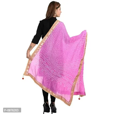 APRATIM Women's Art Silk Bandhani Dupatta |Pink, 2.25 Meter-thumb3