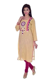 Apratim Women's Cotton Straight Kurta-thumb3