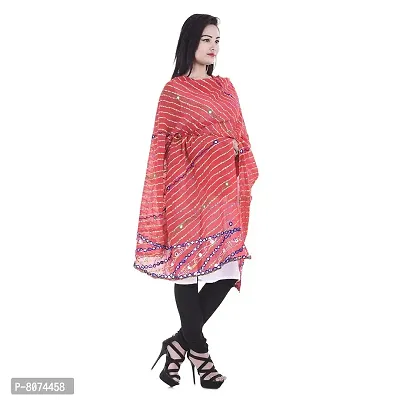 Women'S Cotton Embroidery & Mirror Work Dupatta, Stoles And Dupattas-thumb2