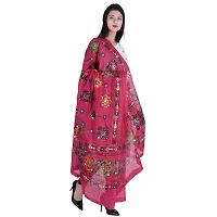 Traditional Design Cotton Long Women's Kutch Embroidery Work Cotton Dupatta Floral Stole Veil Stole Hijab Sarong-thumb1