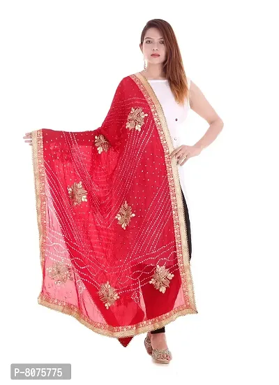 Apratim Red Art Silk dupatta