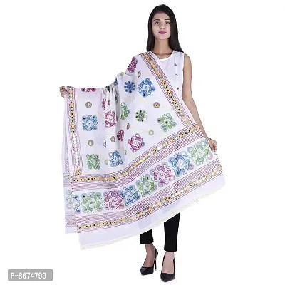 Indian Woman Cotton Kutch Work Embroidery Combo Dupatta-thumb4