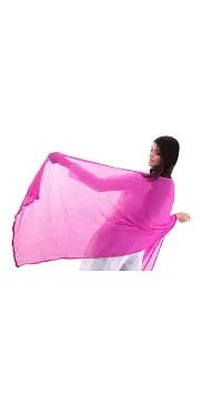 Apratim Women Poly Chiffon Solid Plain Dupattas-thumb3