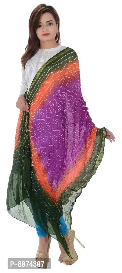 APRATIM Women's Art Silk Dupatta (Multi-Coloured)-thumb4