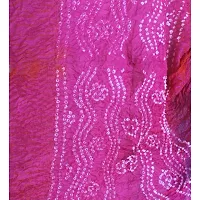 Woman Art Silk Designer Bandhani Dupatta Stole Hizab Wrap-thumb1