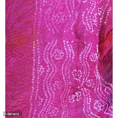 Woman Art Silk Designer Bandhani Dupatta Stole Hizab Wrap-thumb2