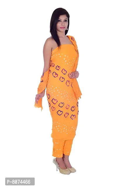 Apratim Women&rsquo;s Cotton Unstitched Dress Material (Yellow)-thumb2