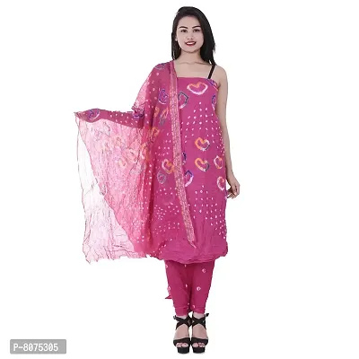 Cotton Bandhni Dress Material