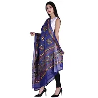 Traditional Design Cotton Long Women's Kutch Embroidery Work Cotton Dupatta Floral Stole Veil Stole Hijab Sarong-thumb2