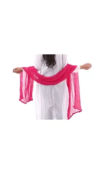 Apratim Women Poly Chiffon Solid Plain Dupattas-thumb2