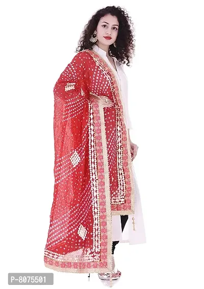 Bandhej Art silk gotta patti work dupatta-thumb2