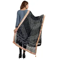 Apratim Art Silk Women's/Girls Wedding/Festival Bandhani Dupatta Black Color-thumb2