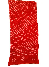 Apratim Art Silk Women's Casual Wear Bandhani Dupatta Red Size 2.25 M-thumb1