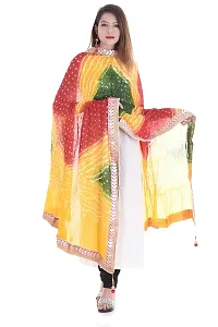 Designer Art Silk Bandhani Dupatta Stole Hizab Wrap-thumb3