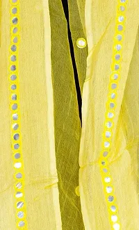 Women's Tissue Mirror Work Dupatta (Yellow, Free Size)-thumb3