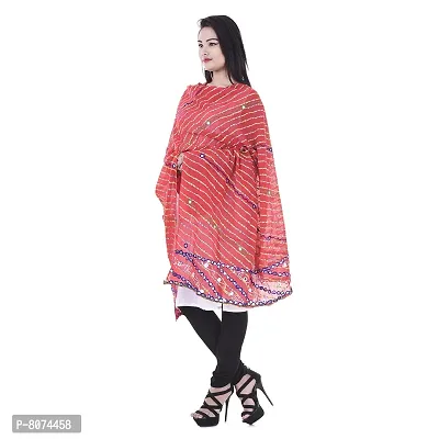 Women'S Cotton Embroidery & Mirror Work Dupatta, Stoles And Dupattas-thumb3