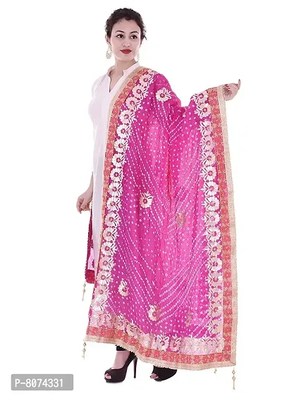 Apratim Art silk bandhani dupatta gotta patti work