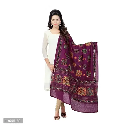 Apratim Women Ethnic Kutch Work Printed Cotton Dupatta 2.3 Mtr.-thumb0