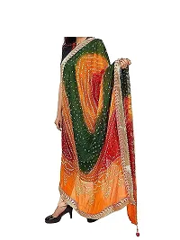 Apratim Art Silk Women Party Wear Bandhani Dupatta Multi Color Size 2.25 Meter-thumb2