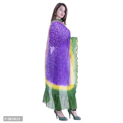 Funtastic Art Silk Bandhani Art Silk Dupatta Hizab Wrap Stole-thumb3