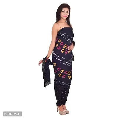 Apratim Cotton Women Dress Material Black Color Size Free Size-thumb2