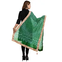 Apratim Art Silk Women's Casual Wear Bandhani Dupatta Green Size 2.25 M-thumb2