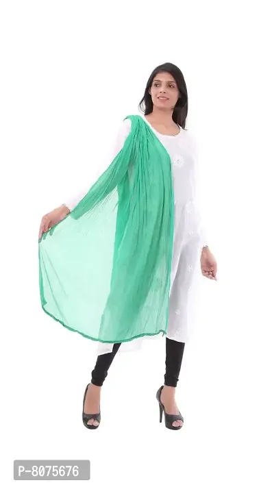 Apratim Women Poly Chiffon Solid Plain Dupattas-thumb3