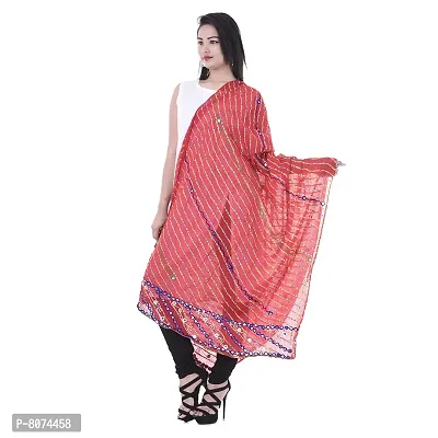 Women'S Cotton Embroidery & Mirror Work Dupatta, Stoles And Dupattas-thumb4