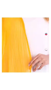 APRATIM Women's Chiffon Solid Colour Dupatta (DOY01, Yellow, Free Size)-thumb1