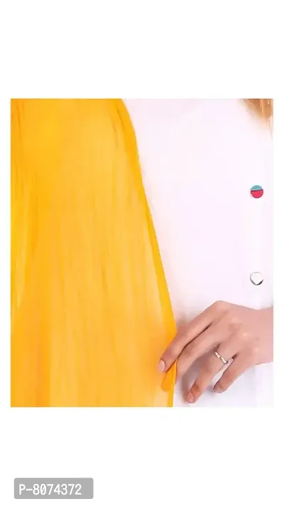 APRATIM Women's Chiffon Solid Colour Dupatta (DOY01, Yellow, Free Size)-thumb2