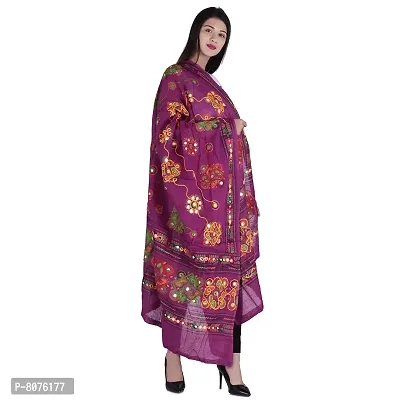 Dupatta Full Embroidered Dupatta Kutch Special Hand Embroidered Dupatta Stoles For Girls/Women Indian Dupatta-thumb0