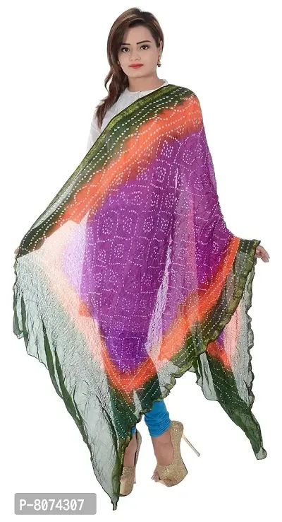 APRATIM Women's Art Silk Dupatta (Multi-Coloured)-thumb0