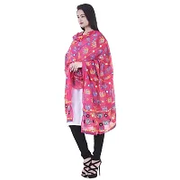 APRATIM Women's Cotton Embroidery and Mirror Work Dupatta Stoles (Kutch-09, Pink, 2.25 m)-thumb1