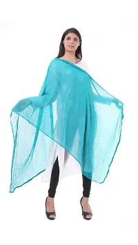 Apratim Women Poly Chiffon Solid Plain Dupattas-thumb1