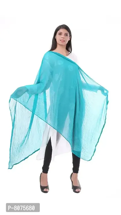 Apratim Women Poly Chiffon Solid Plain Dupattas-thumb2