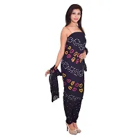 Apratim Cotton Women Dress Material Black Color Size Free Size-thumb1