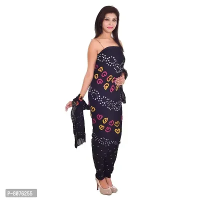 Apratim Cotton Women Dress Material Black Color Size Free Size-thumb2