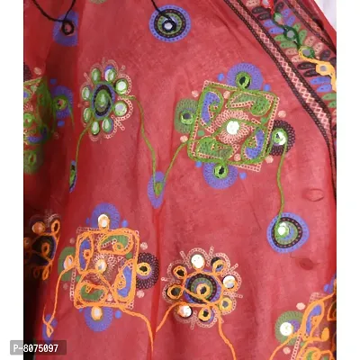 Dupatta Full Embroidered Dupatta Kutch Special Hand Embroidered Dupatta Stoles For Girls/Women Indian Dupatta-thumb3