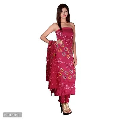 Apratim Cotton Women Dress Material Maroon Color Size Free Size-thumb2