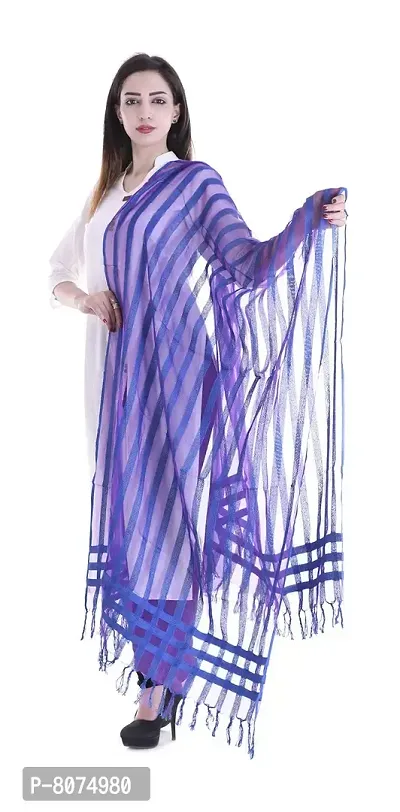 Apratim Women's Silk Dupatta (Blue)