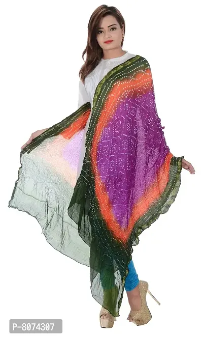 APRATIM Women's Art Silk Dupatta (Multi-Coloured)-thumb3