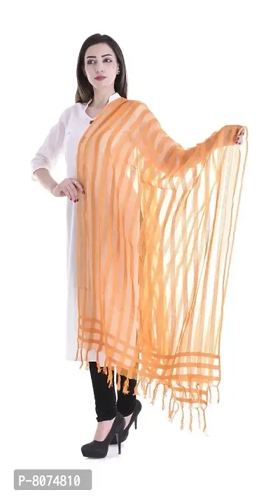 Apratim Women's Silk Dupatta (Orange)