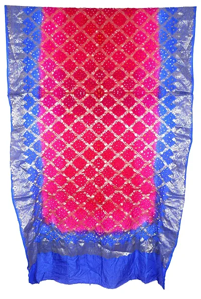 Indian Handicrafts Banarasi Silk Women ethnic wear Bandhani Colour Dupatta Length 2.35 Meter