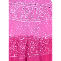 APRATIM Women's Cotton Blend Bandhani Semi stitched Lehenga Choli (Pink, Free Size) bandhani-lehenga-choli-002-thumb4