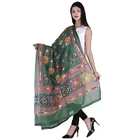 Indian Woman Cotton Handmade Kutch Work Embroidery Dupatta-thumb2