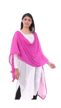 Apratim Women Poly Chiffon Solid Plain Dupattas-thumb1