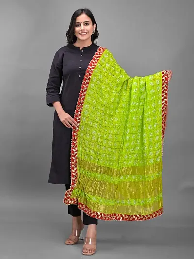 Art Silk Garchola Bandhani Bandhej Dupatta