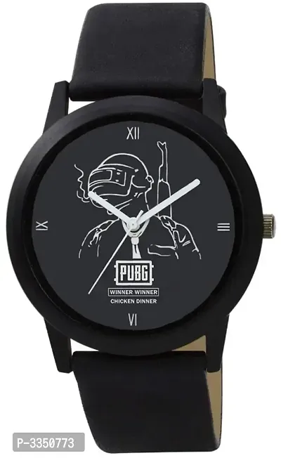 Black Synthetic Analog Watch For Men-thumb0
