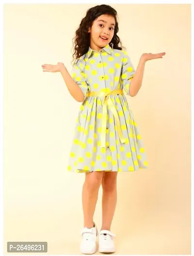 Fabulous  Yellow Cotton Frocks For Girls-thumb0